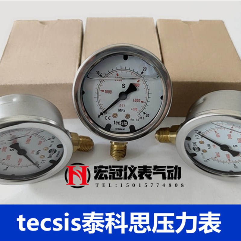 tecsis泰科思径向压力表油压表1454液压表60mm震德海天注塑机油表