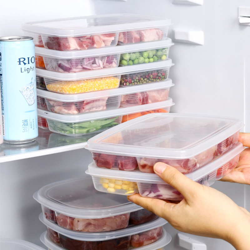 冰箱肉类保鲜专用收纳盒食品级冷冻分装冻肉分格盒葱姜蒜厨房备菜