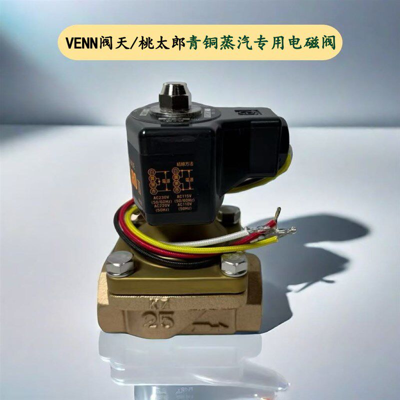 日本VENN 桃太郎 高温蒸汽电磁阀 PS-22 青铜 隔膜型丝口电磁阀