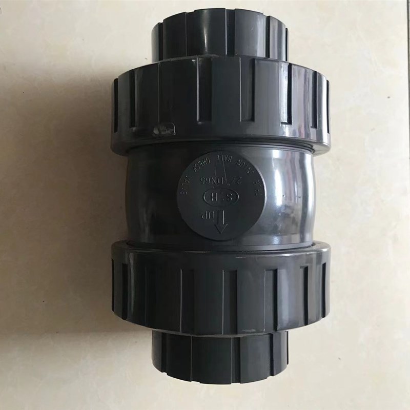 SH协羽UPVCPVC双活接双由令球型止回阀单 向阀DN65-DN100