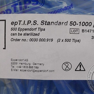 包邮 可开票 eppendorf艾本德吸头  epTIPS 袋装吸头1ml 500根/包