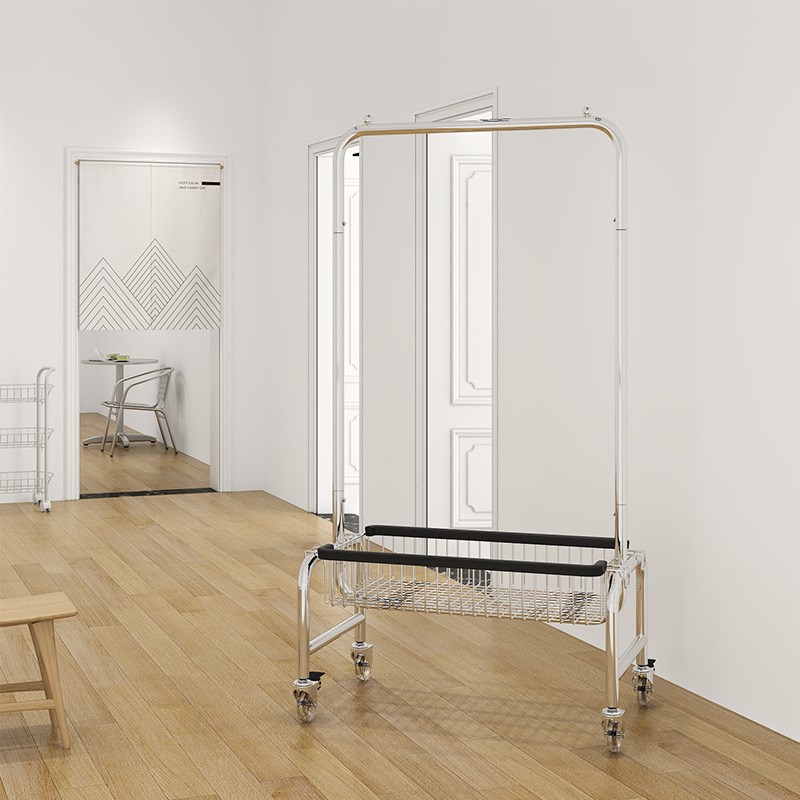 家居衣服架子推车落地家用晾衣架多功能移动衣架卧室挂衣架服装店