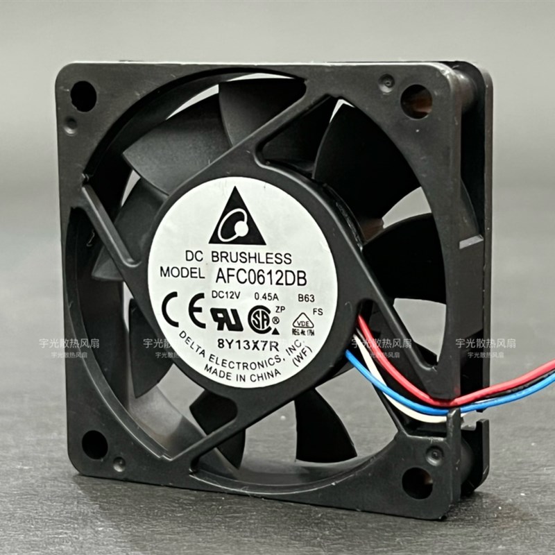 原装台达 AFC0612DB 6015 12V 0.45A 6cm厘米 4线PWM温控散热风扇