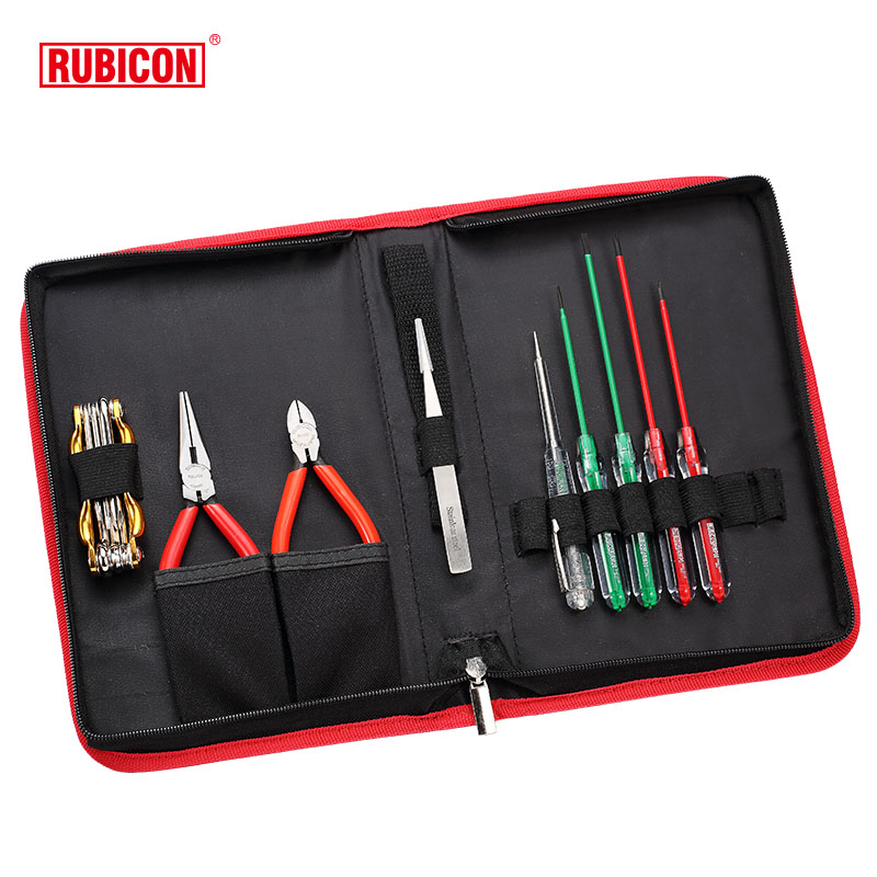 日本罗宾汉RUBICON正品9件电子工具螺丝刀剪钳镊子组合套装RTS-9D