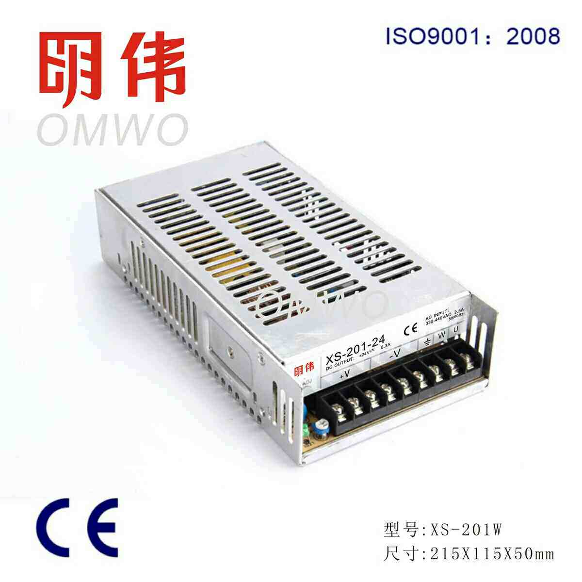 明伟380V输入转24V输出开关电源XS-201W-24V   8.3A 5V 12V 48V