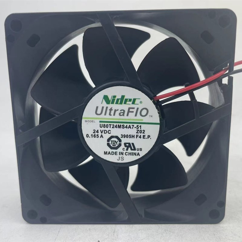 原装NIDEC正品24V 0.165A 变频器8CM厘米8025风扇U80T24MS4A7-51