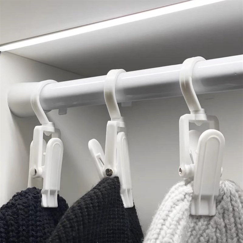 挂帽子夹子收纳架免打孔小挂钩整理神器衣柜伸缩杆搭配架子置物架