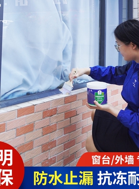 窗台防漏水专用室外补漏材料外墙渗水涂料阳台窗户透明防水胶
