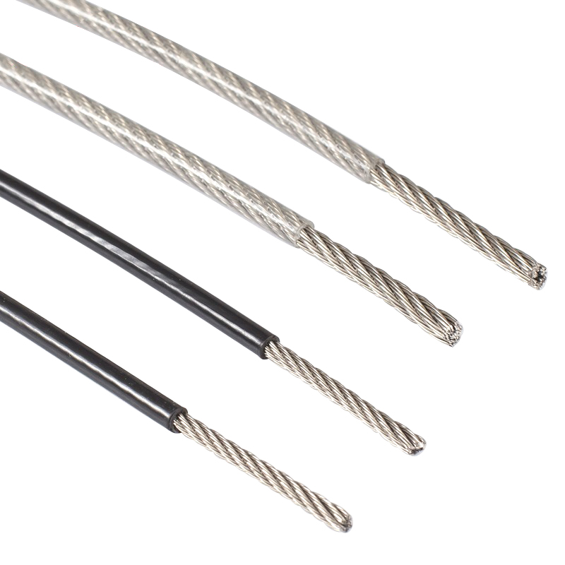 304不锈钢包塑钢丝绳黑色包胶晾衣绳起重0.4/0.5/0.6mm2-3-4-5-6