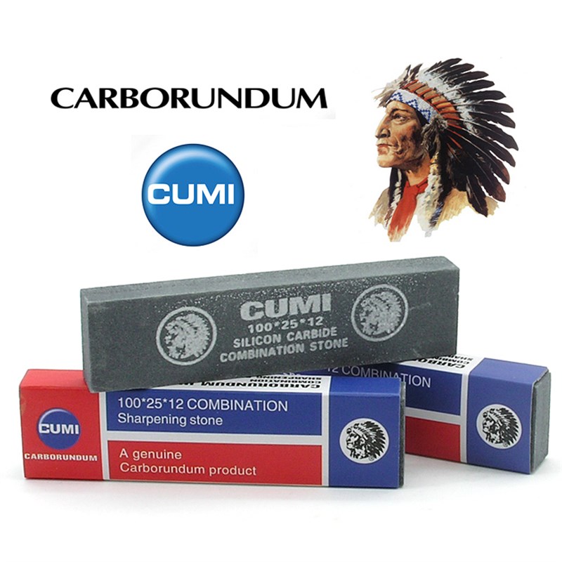 德国原装进口CUMI磨石油石磨刀石野人双面磨红人粗幼单面开刃吃铁