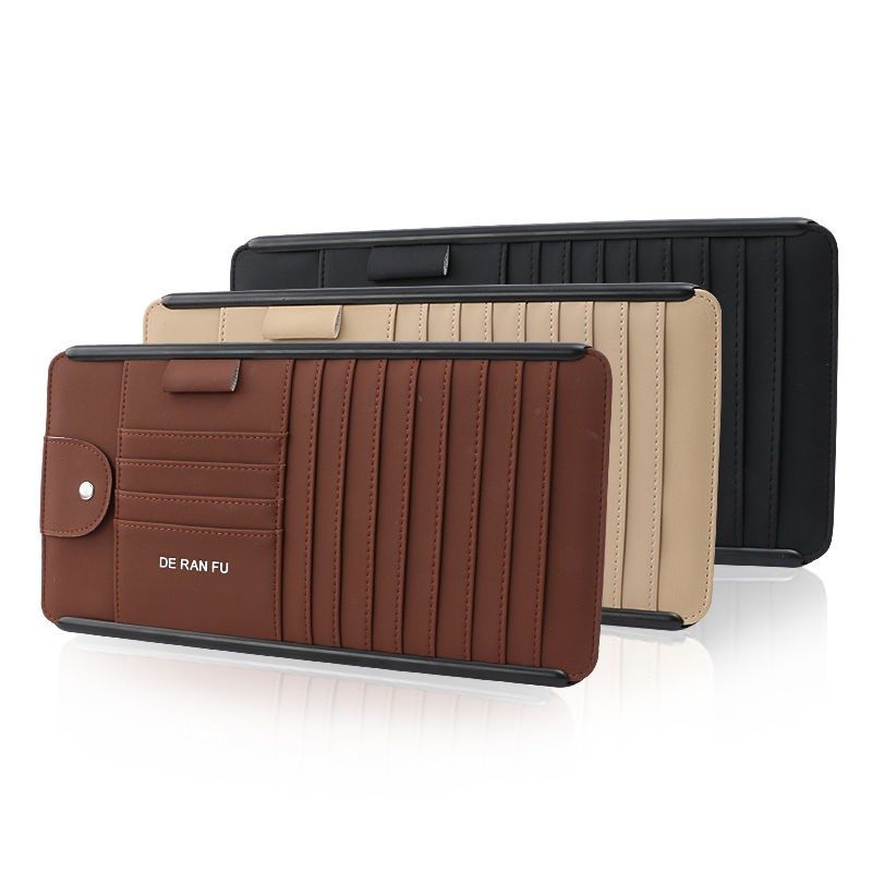 车用碟片收纳通用汽车cd夹遮阳板套创意多功能车载cd夹内饰享折扣