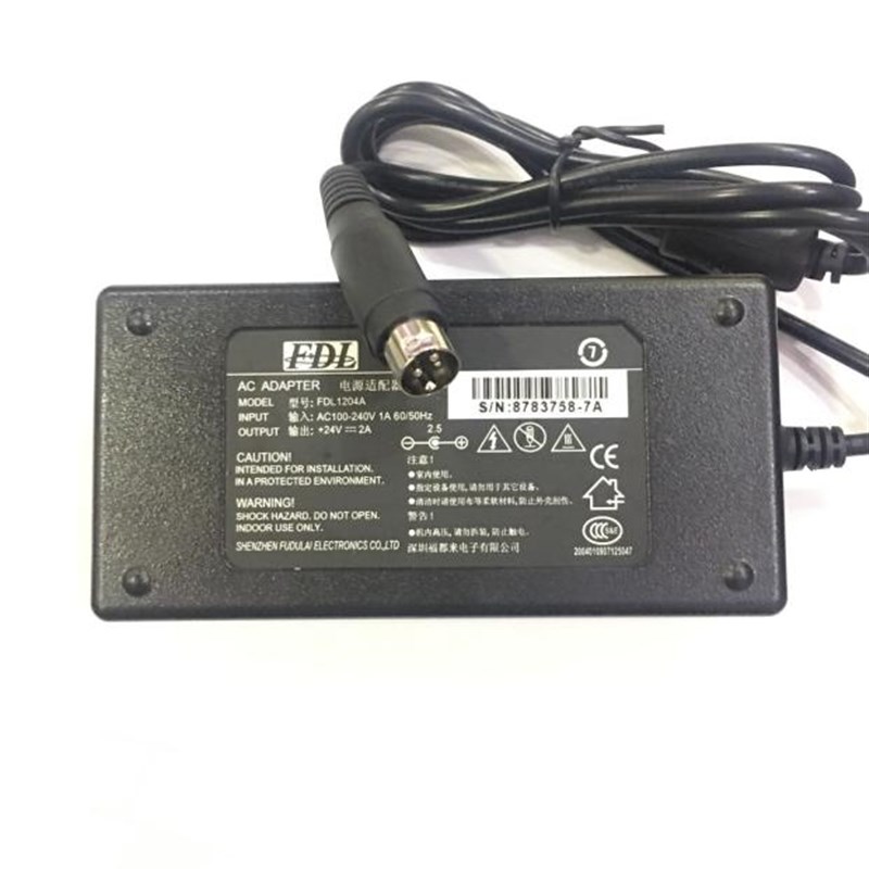 FDL适用于佳博北洋芯烨爱普生爱宝打印机电源线24V2A三针 包邮 送