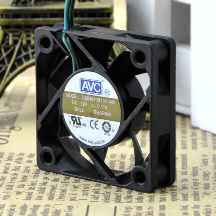AVC 4010双滚珠 风扇 4cm 4厘米 12V 0.11A DS04010B12H-045