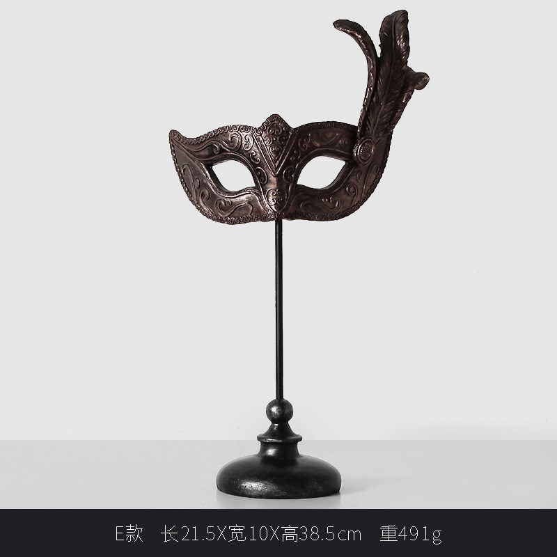 面具艺术摆件舞会家居客厅酒柜酒店软G装装饰品创意礼品工艺品树