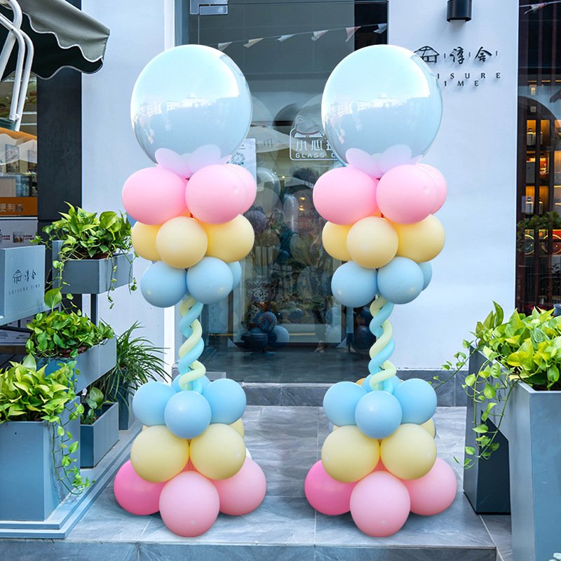 迎中秋庆国庆气球立柱装饰商场开业店庆学校氛围场景布置门口路引