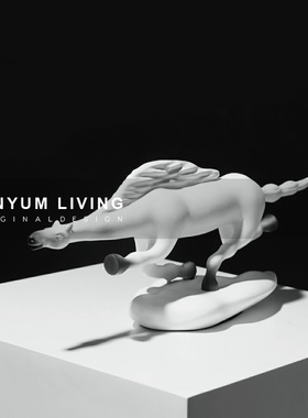 新中式玄关客g厅电视柜骏马动物摆件家居软装饰品创意工艺品摆设
