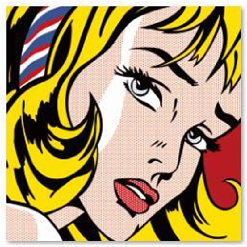 利希滕斯坦Roy Lichtenstein 波普复古怀旧墙饰酒吧无框画装饰画图片