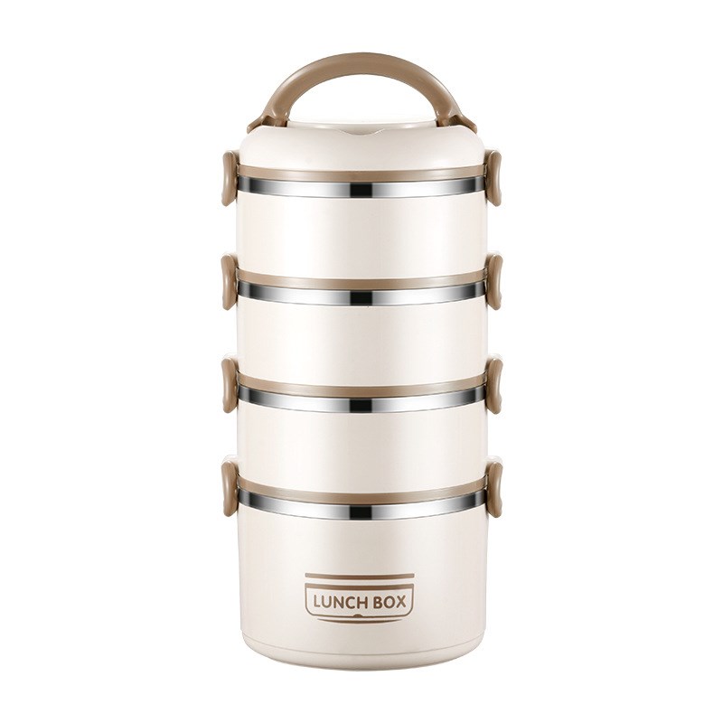 304不锈钢多层保温饭盒学生上班族带饭圆形家用密封便当餐盒