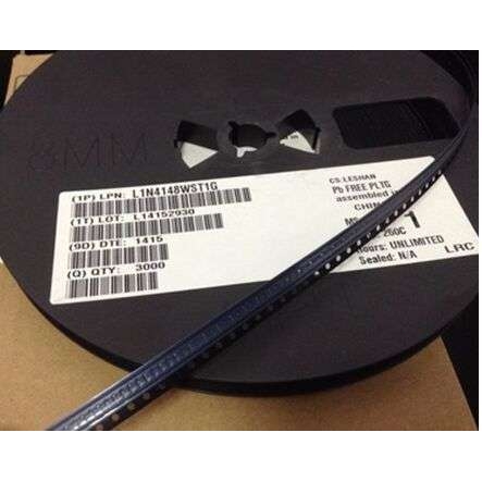 开关二极管L1N4148WST1G A 80V 100mA SOD-523 LRC原装0603体积