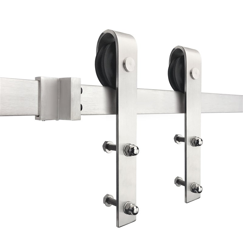 谷仓门吊轨轨道304不锈钢 静音五金配件全套推拉门隔断门移门