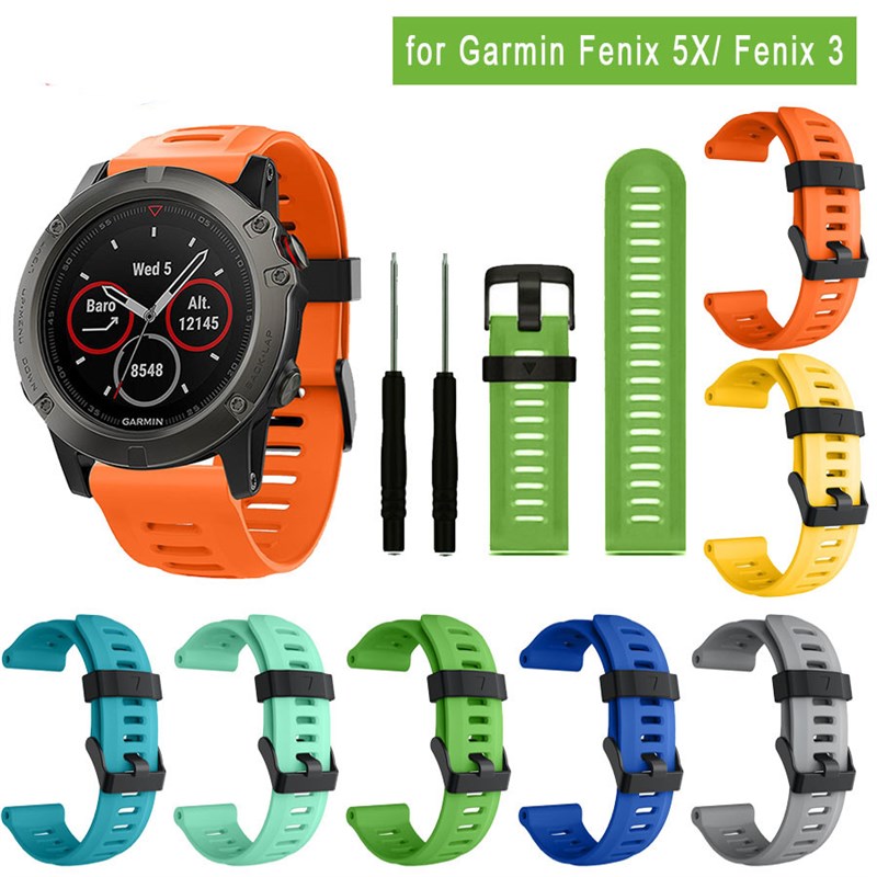 适配Garmin佳明表带fenix3 3HR飞耐时5X替换腕带橡胶5x plus MK1