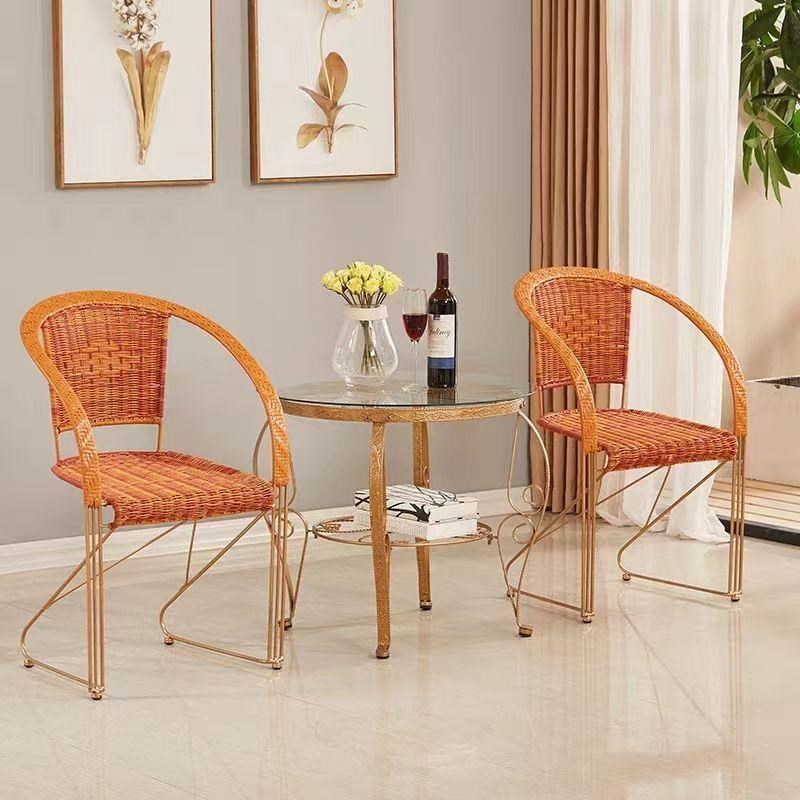 藤椅办公椅家用钢筋弹性透气藤编椅子加固手工编织加固电脑椅子