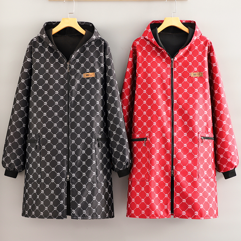 加厚保暖罩衣女外穿防水防污长袖围裙定制家用厨房保暖外穿工作服