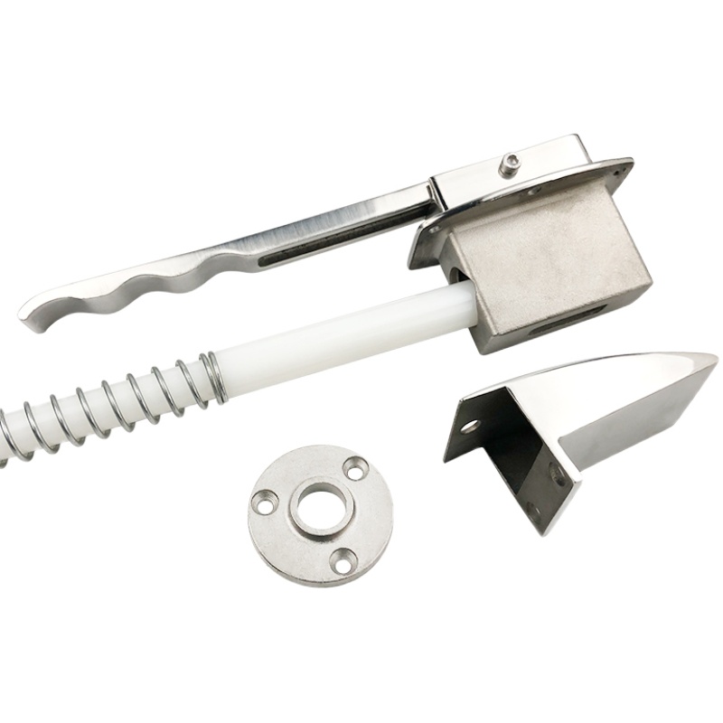 冷库推拉门不锈钢内开门器轻型重型中型平移门安全推杆拉手防盗锁