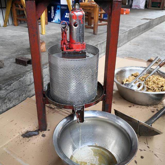 小型榨油机液压千斤顶手动压榨挤水机猪油渣压油机脂渣压榨压饼机