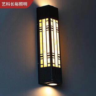 爆款不锈钢仿云石壁灯中式复古风庭院高级庄严大气氛围感壁灯户外