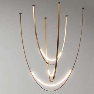 新款设计师led艺术吊灯客厅餐厅样板房前台吧台别墅复式楼梯灯具