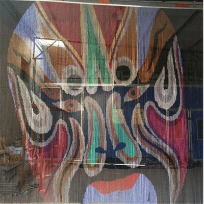 金属装饰网帘酒店咖啡厅隔断网帘高档金属垂帘名图艺术金属网帘