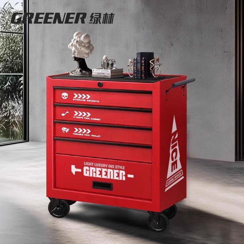 GREENER收纳车工业风收纳柜储物柜画材收纳车集装箱工具车小推车图片