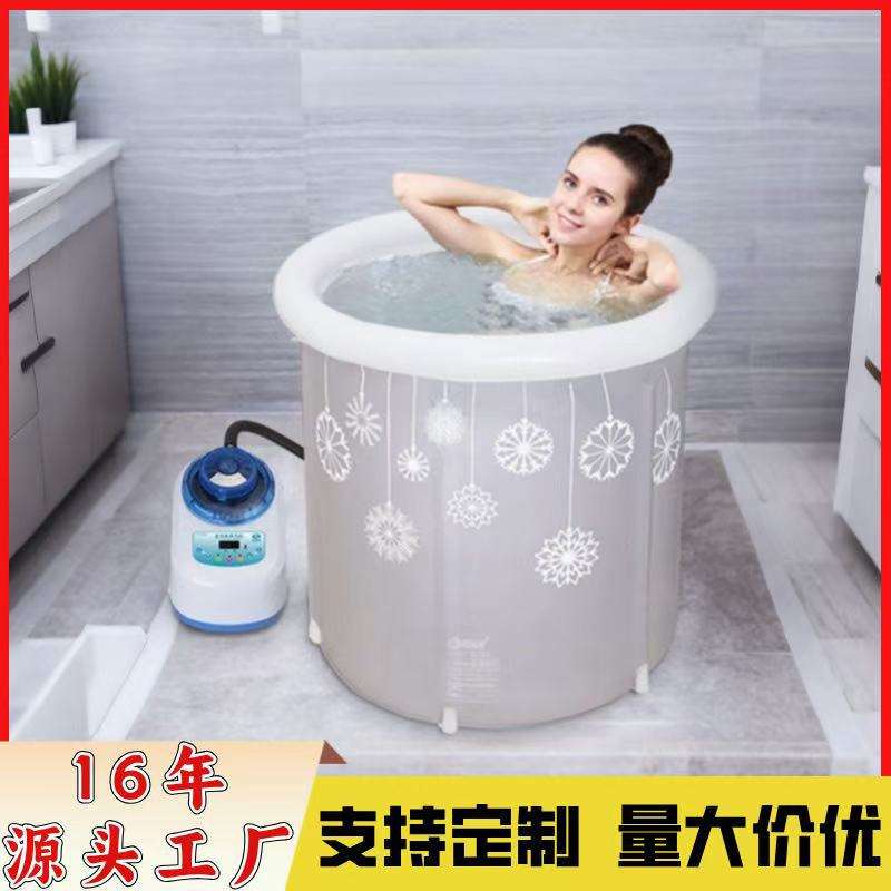 蜀丽康洗澡桶大人自动加热家用蒸汽泡澡桶 恒温冲浪按摩浴缸汗蒸