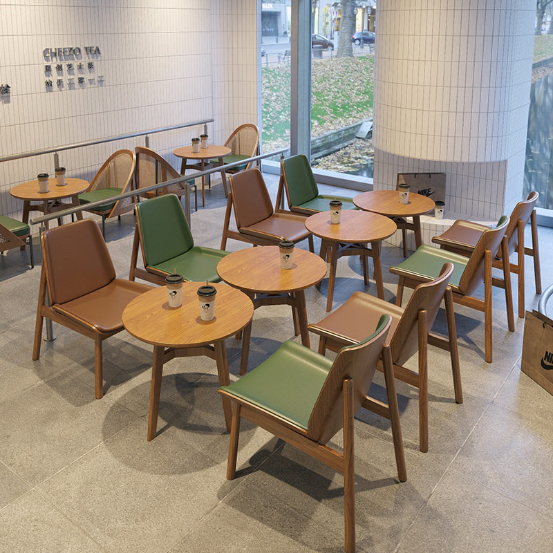 奶茶店沙发餐饮商用设计师家具洽谈接待休息区休闲书吧咖啡厅桌椅