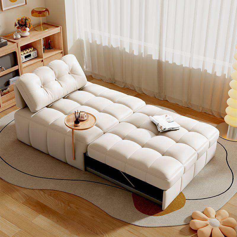 奶油风泡芙沙发床坐卧两用多功能小户型布艺客厅折叠伸缩单人沙发