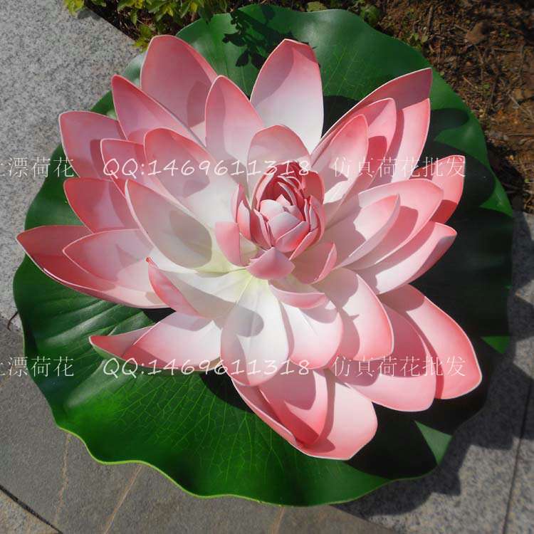 仿真荷花人造花60cm荷花模型拍摄道具高仿假花水池装饰舞台道具