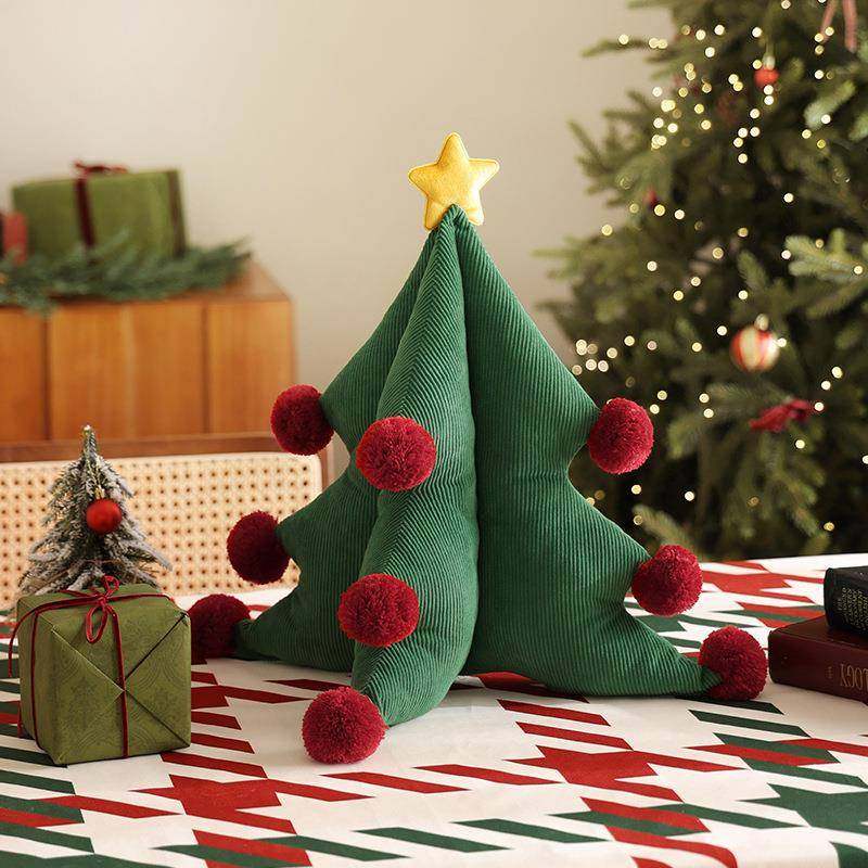 圣诞抱枕客厅沙发圣诞树摆件节日氛围感装饰可爱摆件圣诞节布置