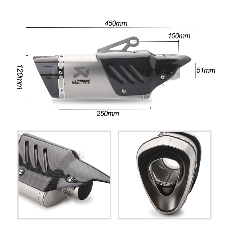 摩托跑车改装GSX250R中段不锈钢F排气管吉村排气DL250通用