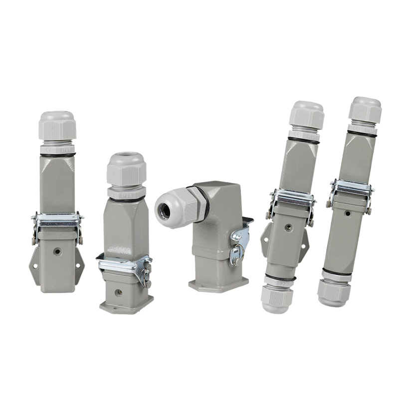 重载连接器HA-003 4 5芯x6芯8芯矩形航空插头插座公母电缆对接防