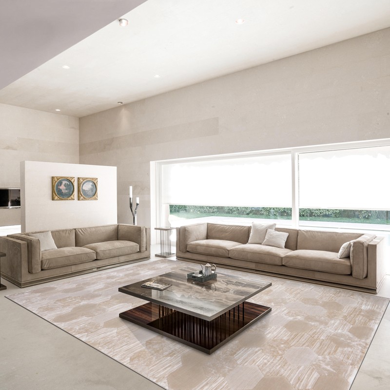 土耳其进口 意式极简地毯素色轻奢高级客L厅卧室毯加厚耐脏易打理