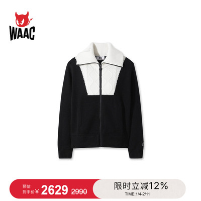 WAAC小恶魔官方秋冬新品女士高尔夫服装Knit Cardigan套头衫