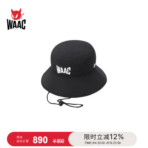 WAAC小恶魔官方春夏新品NEW ERA LOGO UNST BUCKET HAT渔夫帽