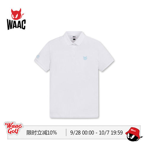 WAAC小恶魔官方春夏女士高尔夫服装PIQUE POLO短袖POLO衫