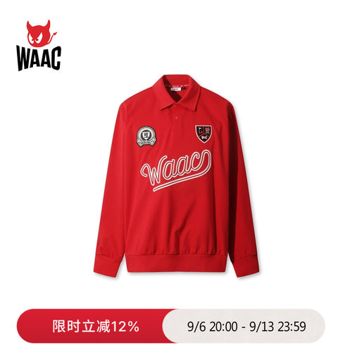 WAAC小恶魔官方早秋新品男士高尔夫服装Polo SweatshirtPOLO衫