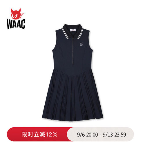WAAC小恶魔官方春夏女士高尔夫服装SLEEVELESS DRESS连衣裙