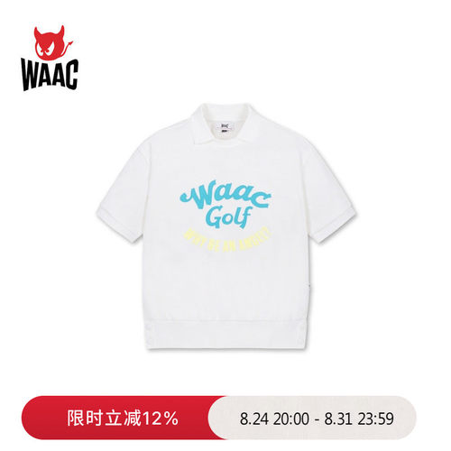 WAAC小恶魔官方春夏女士高尔夫服装LOGO SWEATSHIRTS短袖上衣