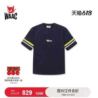 WAAC小恶魔官方春夏女士高尔夫服装CREWNECK PULLOVER短袖T恤
