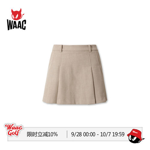 WAAC小恶魔官方早秋女士高尔夫服装Winter pleats skirt裙裤