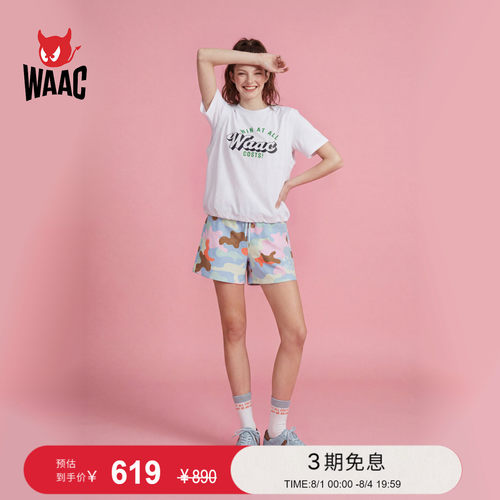 WAAC小恶魔官方春夏新品女士高尔夫服装LOOSE-FIT TEE短袖T恤衫